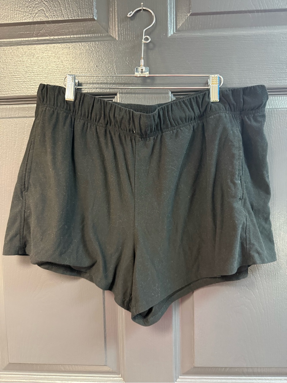 Athletic Works Black Women's Athletic Shorts with Elastic Waist